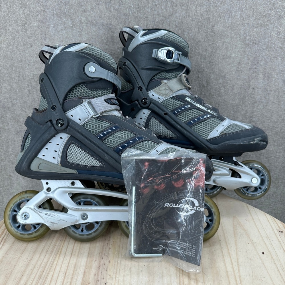 Rollerblade Aero 6 ALU Inline Skates Mens 11 Grey Silver Fitness Skates